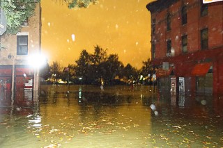 Lower Manhattan flooded